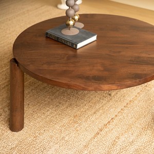 Table basse en bois massif moderne et minimaliste de luxe Mobilier rustique et vintage de centre de salon design - Product Image 4