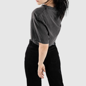 เสื้อยืดเอวลอยสำหรับผู้หญิงใส่ในฤดูร้อนเสื้อยืดพิมพ์ลายคุณภาพสูงย้อมสีล้วนคอลเลกชันล่าสุด - Product Image 2