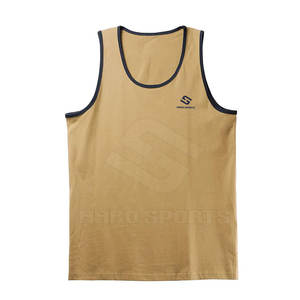 Camiseta sin mangas transpirable de secado rápido sin mangas con cuello redondo de Color liso para hombre - Product Image 4