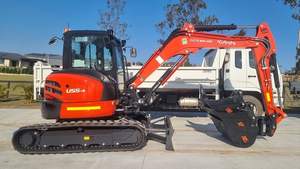 Utilisé pour la petite pelle sur chenilles Kubota U55 avec moteur Isuzu Roulement de cylindre hydraulique Kyb-Machine d'occasion disponible - Product Image 6