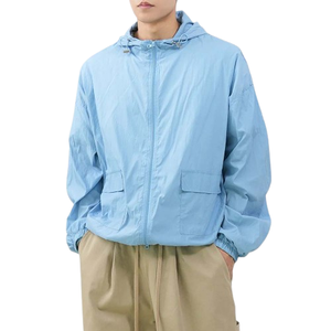 Gran Oferta personalizada 100% poliéster transpirable ropa deportiva chaqueta cortavientos fino bordado impermeable de talla grande bordado con soporte - Product Image 1