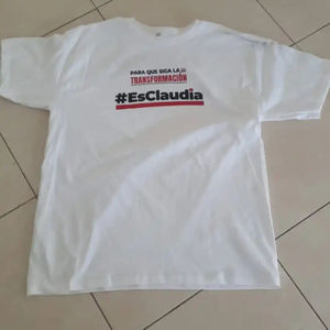 140g vente en gros pas cher campagne électorale Promotion plaine col rond manches courtes blanc T-shirt fabricant - Product Image 1