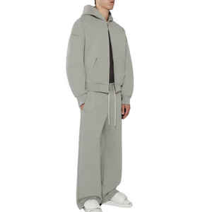 2 Custom Logo Cotton 2 Piece <b>Hoodie</b> and Jogger Set Unisex Premium Luxury Tracksuit Men Embroidery Sweatsuits - Product Image 6