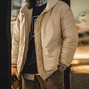 Manteau en coton rembourré à col montant automne-hiver pour hommes, veste épaisse et chaude avec fermeture éclair, PCS-R-34 de service OEM pour vêtements d'extérieur - Product Image 4