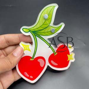 Azulejo de pestañas de corazón de cereza sostenible con imanes herramienta de belleza al por mayor azulejo de pestañas acrílico en forma de cereza OEM - Product Image 6