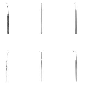 Retractor de Iris Mawas, Retractor de Iris Graether, Collarín con Botón Recto, Espátula de Castroviejo para Ciclodiálisis, 10x1mm - Product Image 1