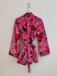 Bata Kimono de Terciopelo con Estampado de Animales de la Selva, Cuello en V, Larga, para Mujer, Abrigo Cálido de Invierno, Tejido Suave, Lavable a Máquina - Product Image 5