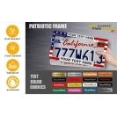 Patriotic US Flag <b>Car</b> Metal License Plate Frames for Tesla Ford Audi Mercedes-Benz LED Material - Product Image 2