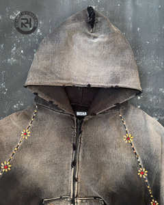 Sudadera con Capucha Extra Grande de Estilo Vintage con Lavado Ácido, Sudadera Personalizada 100% Algodón, Ropa Urbana Unisex, Venta al por Mayor, MOQ, Alta Calidad - Product Image 4