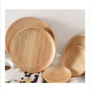 Wood Plate Round Shape Latest and Wholesale Wooden Plate for Food and <b>Christmas</b> Parties Use Wood Plate - Product Image 4