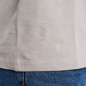 Ropa para hombre, camiseta personalizada con hombros caídos, estampado 100% algodón, camiseta en blanco Essentials de peso pesado, Blanc - Product Image 5