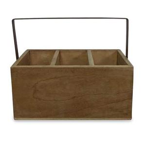 Petit caddie de service en bois de manguier organisateur de cuisine décoratif pour le stockage de la vaisselle coutellerie utilisation de bureau-OEM Design - Product Image 4