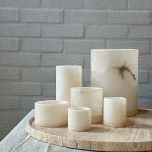 Support de bougie chauffe-plat en pierre d'albâtre naturelle, qualité supérieure, finition de luxe, décoration d'intérieur, Pâques, Noël, vente en gros - Product Image 5