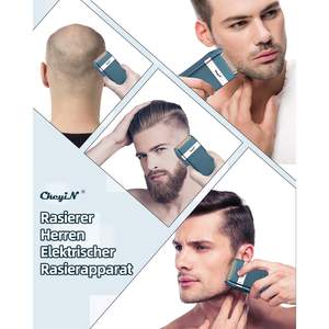 Rasoir rotatif électrique pour homme, rechargeable, sans fil, mini rasoir, utilisation humide/sèche, rasoir pour le visage, tondeuse à barbe étanche, lavable - Product Image 2