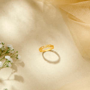 Bague en or jaune 14 carats plaqué platine et rhodium, taille émeraude, pour femme, certifiée IGI, bijoux fins - Product Image 1