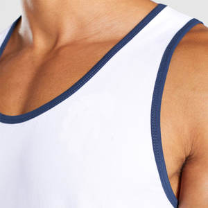 Débardeur en polyester à séchage rapide de marque personnalisée pour hommes tenue de fitness et de gym à épaules larges avec logo de levage électrique style décontracté - Product Image 5