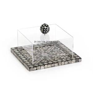 Alto aspecto atractivo exigente madre de perla trabajo mosaico con cuentas único diseñador de lujo soporte de pastel de la India en el precio más bajo - Product Image 1