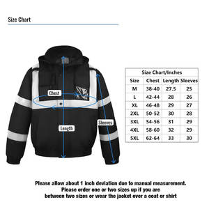 High Visibility Reflective Work <b>Jackets</b> <b>Waterproof</b> Outdoor Safety Apparel in All <b>Sizes</b> Workwear Pattern - Product Image 6