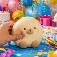 Jouet Squishy Ours Mochi à Rebond Lent Anti-Stress Sensoriel à Presser Fait Main Cadeau pour Adultes Adolescents Bureau Vente en Gros OEM