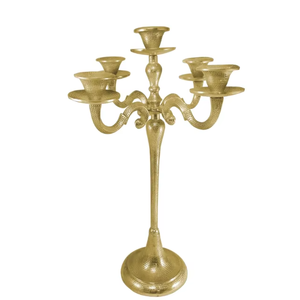 5-Arm Hammered <b>Candlestick</b> <b>Holder</b> for Home Wedding Birthday Valentine's Christmas & Easter Celebrations for Decorations - Product Image 3