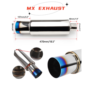 Высокая мощность ID 2,5 '', <span class=keywords><strong>OD</strong></span> <span class=keywords><strong>4</strong></span>'' HKS Универсальный Титановый Глушитель наконечник резонатора SS201 зеркальные полированные выхлопные трубы автомобиля - Product Image 4