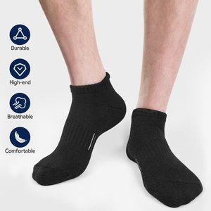 Calcetines largos de algodón suaves transpirables atléticos para hombre, logotipo de talla grande de Color sólido en la parte inferior para uso informal en la oficina y negocios - Product Image 2