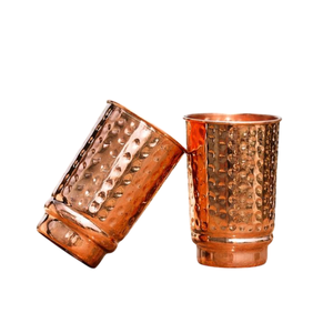 Vaso de Cobre con Diseño Martillado de Aspecto Moderno, Vaso para Agua o Cócteles, Acabado Brillante, el Más Demandado al Mejor Precio - Product Image 1