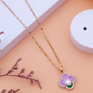 Elegante colgante de cadena chapado en oro, regalo de joyería personalizado para ella, joyería minimalista para uso diario, joyería clásica para mujer - Product Image 3