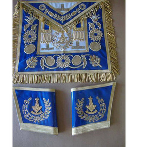 Delantal masónico MB bordado a mano maestro Regalia alta calidad masón Regalia bordado masónico Regalia Maestro masón azul - Product Image 2