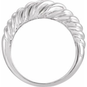 Stuller PL <b>Domed</b> Wrap <b>Ring</b> 5540:38174P Made of Premium Platinum - Product Image 2
