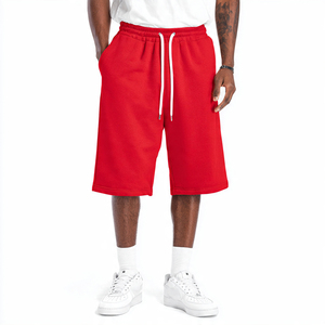 Shorts en molleton à jambes larges 500 GSM pour hommes, vêtements de jogging d'extérieur, shorts de sport amples, shorts de sport de fitness pour hommes, shorts de sport surdimensionnés pour hommes - Product Image 3