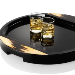 Assiette de service en corne brute naturelle faite à la main avec polissage à la main meilleure finition entièrement personnalisable prix abordable - Product Image 1