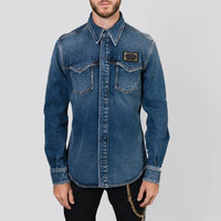 Veste en jean vintage pour homme de haute qualité 100% coton, streetwear décontracté, coupe oversize, boutonnée, manches papillon, coupe-vent