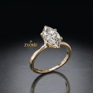 Anillo de Compromiso Solitario con Corte Marquesa en Oro de 18K, Anillo de Boda Navette de Lujo, Joyería Nupcial Elegante - Product Image 2