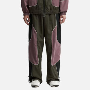 Custom Nylon High Quality Men Vintage Sports Baggy Pants Polyester Waterproof Patchwork Parachute <b>Track</b> Pants Men - Product Image 4