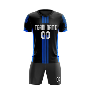 Ropa de fútbol de poliéster 100%, conjunto de uniforme de camiseta y pantalones cortos de fútbol de nuevo diseño con logotipo personalizado para jugadores, servicio OEM disponible - Product Image 3