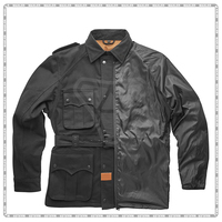 Veste de moto en coton pour homme avec doublure imperméable CE niveau 2 Protecteurs coupe-vent et respirants
