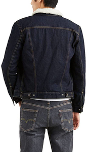 New 2024 Wholesale Custom boy coat and <b>jackets</b> blue black color jean fur cotton <b>denim</b> <b>jacket</b> streetwear for man OEM Service. - Product Image 4