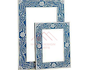 Espejo Hexagonal para Colgar en la Pared, Tallado a Mano con Incrustaciones de Hueso, Arte Hecho a Mano, Decoración de Pared para el Hogar - Product Image 3