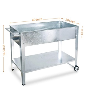 Jardinière surélevée sur roues pour l'extérieur Jardinière surélevée avec pieds Lit de jardin surélevé sur roues pour légumes, fleurs et herbes aromatiques Patio - Product Image 4