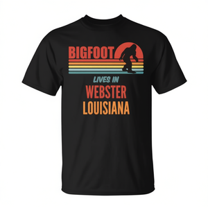 T-shirt promotionnel premium « Observation de Bigfoot dans le comté de Webster, Louisiane » - Product Image 2