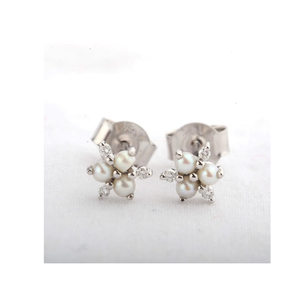 Nueva colección de pendientes de tuerca de oro macizo de 14K con perlas naturales de agua dulce y diamantes de moda, joyería fina para mujer producible en 10K/18K - Product Image 4