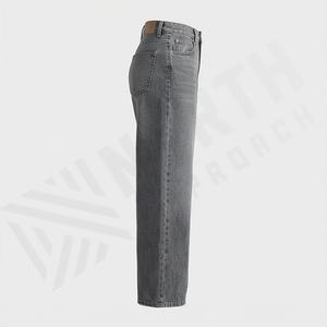 <b>Women</b> Summer New Fashion Collection Ripped Decorative <b>Baggy</b> <b>Jeans</b> Vintage Button Pocket Casual Chic Premium Quality Stylish Wear - Product Image 3