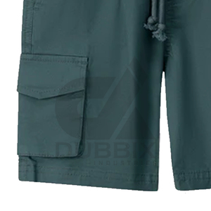 Custom Men's 100% Cotton Solid Casual Mid-Rise Cargo Shorts with Custom Logo Breathable & Quick Dry Summer Shorts - Product Image 5