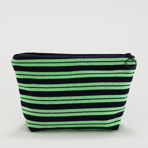 [Et aussi] pochette à fermeture éclair à rayures durables étui à cosmétiques de mode léger sac de rangement compact pour le bureau école voyage utilisation - Product Image 3
