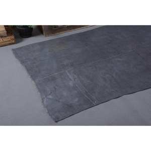 Alfombra turca Vintage, gris rústico, 4 'x 8', área grande, diseño de retazos clásico, Material de lana, látex para habitación de adolescentes, pasillo rectangular - Product Image 5