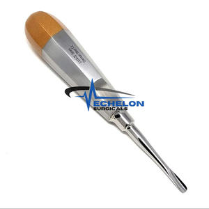 Elevateur dentaire manuel droit pour chirurgie implantaire, extraction radiculaire, étirement, ostéotome, periotome apical, ensemble - Product Image 3