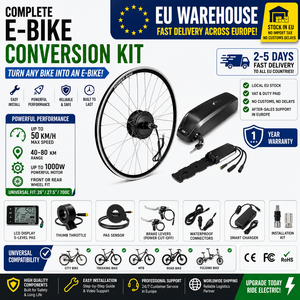 Kit de Conversión para Bicicleta Eléctrica de 250-1000W, Controlador Integrado, Pantalla LED, Juego de Actualización para Bicicleta Eléctrica, Compatible con Rueda Delantera o Trasera - Product Image 1