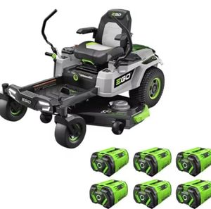 Tondeuses à gazon électriques de qualité, plateau de coupe de 52 pouces, rayon de braquage zéro, moteur 35,8 cm³, allumage CDI, inclut (6) batteries 56V 12,0Ah - Product Image 3