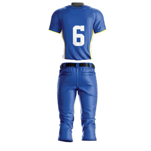 Uniforme de baseball pour homme Ensemble chemise et pantalon à boutons en polyester personnalisé Vêtements de sport d'équipe deux pièces à manches courtes et respirants - Product Image 6